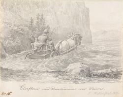 Oversvømmelse i Hallingdal [Tegning]