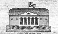 Badehuset i Værlebugten ved Moss.