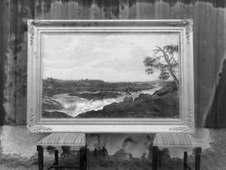 Avfotografering og dokumentasjon av maleri utstilt på Østfol