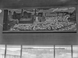 Østfoldutstillingen i Sarpbsborg 1930. Maleri på vegg, utsti