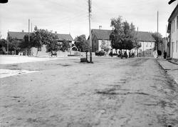Dyrmyrgata på Kongsberg i retning "Tråkka" som er navnet på 
