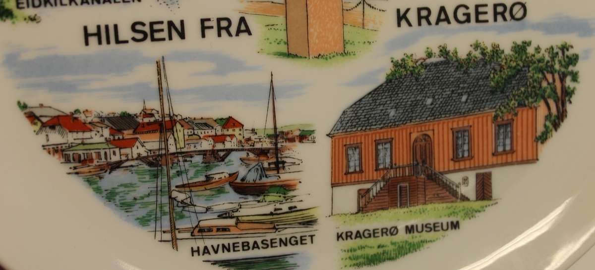 Seks motiver fra Kragerø-distriktet og byen.