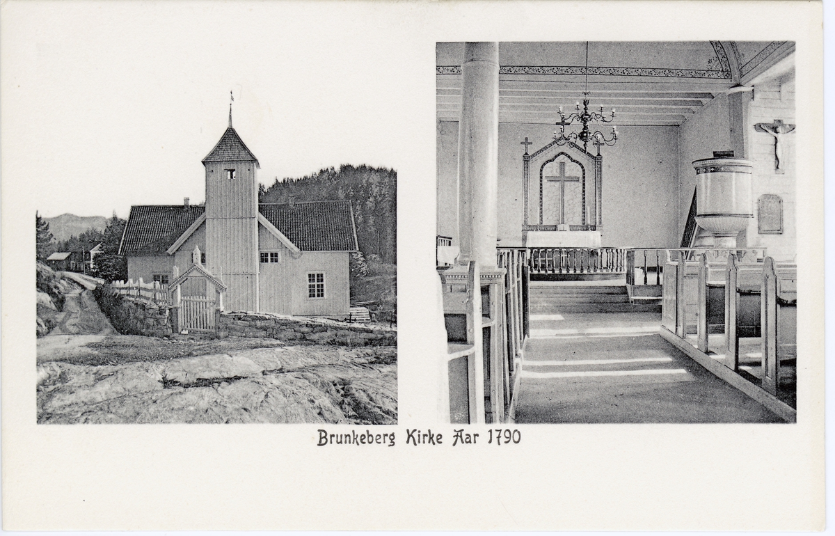 Brunkeberg kirke fra år 1790.
