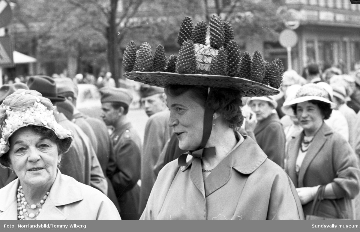Hattparaden i Sundsvall 1961.