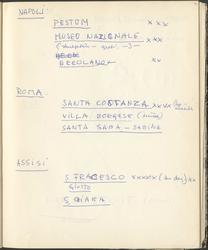 Napoli, Roma og Assisi [Nedtegnelse]