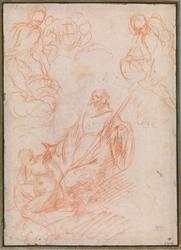 Knelende munk [Tegning]