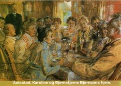 Pastell, Krøyer, spisestue, mat, drikke,