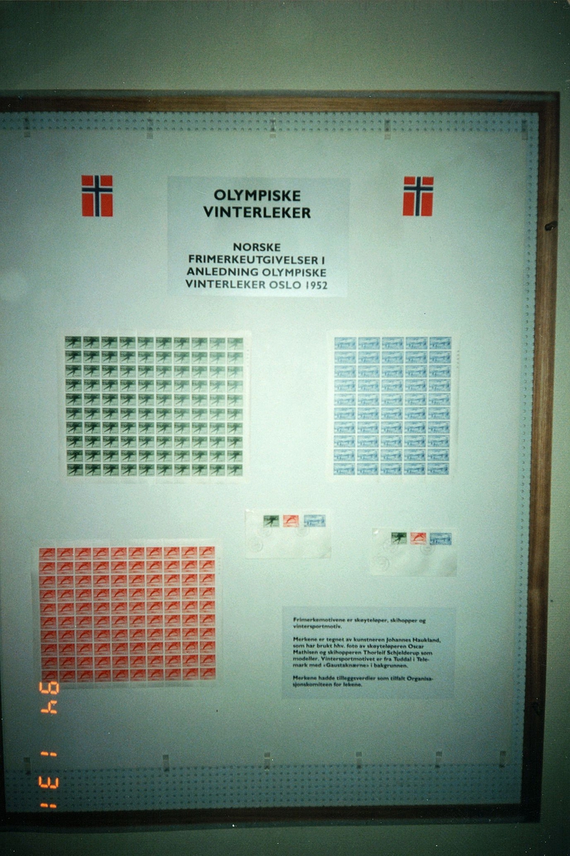 Postmuseet, Oslo, utstilling, OL merker fra Oslo 1952