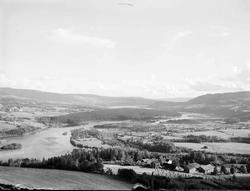 Landskap. Jørstadmoen og Lågendeltaet sett fra Mælum.