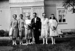 Brudebilde. Gyda, f. Haugsten og Alf Feiring.