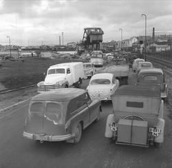 Trafikk ved Fosenfergas avgang på Skansen