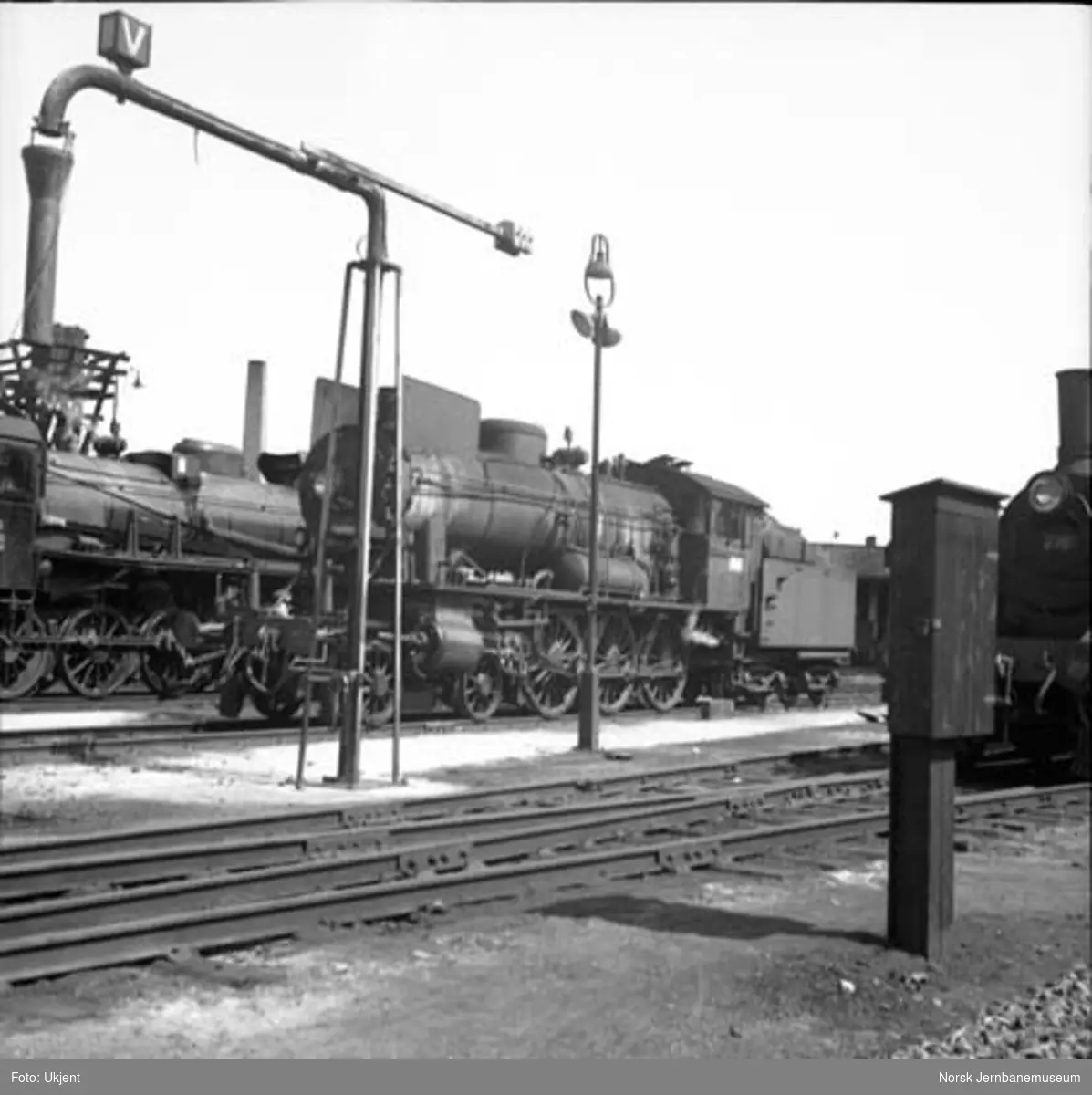 Damplokomotiv type 30a nr. 271 på Hamar stasjon