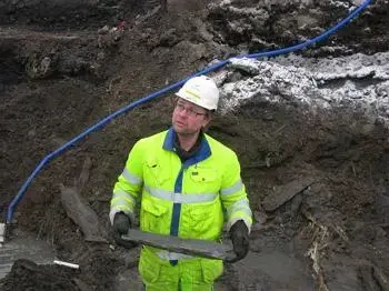 Undersøkelser av bryne funn.et på Klosterøya.